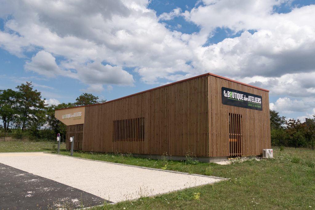 Photographie du bâtiment de la boutique des Ateliers