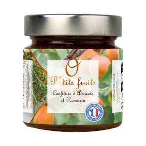 O3 Agri, packshot confiture d'abricots romarin
