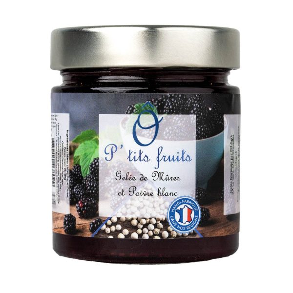 O3 Agri, packshot gelée de Mûres et poivres blanc